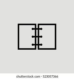 Notes Book Outline Vector Icon