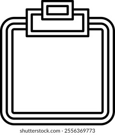 Notes Clipboard Vector Line Icon Design