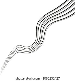 Notes curled stave on the white paper