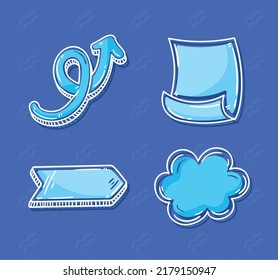 notes and daily set four icons