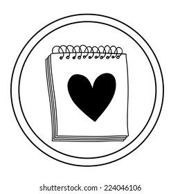 Notes design over white background, vector illustration