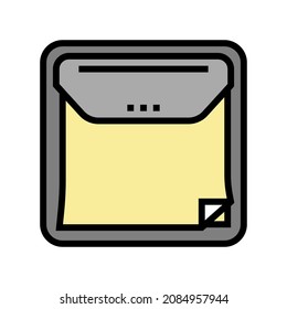 notes dispenser color icon vector. notes dispenser sign. isolated symbol illustration
