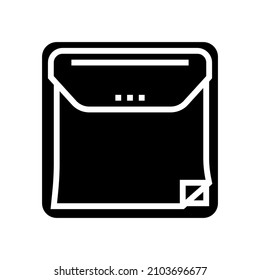 notes dispenser glyph icon vector. notes dispenser sign. isolated contour symbol black illustration