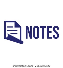 notes document flat minimalist logo design