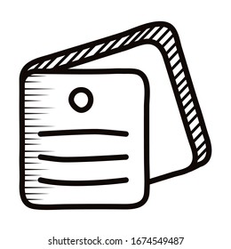 notes documents doodle line style icon vector illustration design