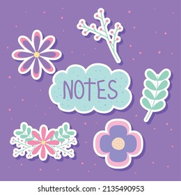 Noten, Blumen und Blätter