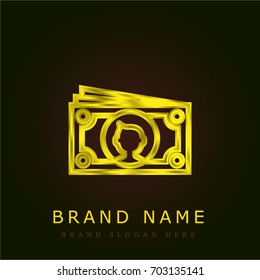 Notes golden metallic logo