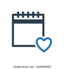 Notes heart icon - Note Love icon