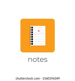 notes icon, app vector design