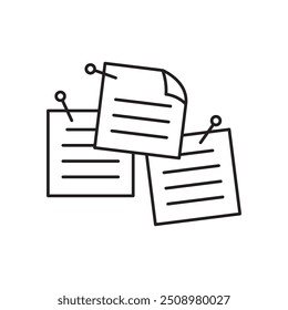Notes icon design, isolated on white background, vector illustration