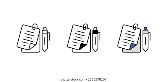 Notes icon design with white background stock illustration