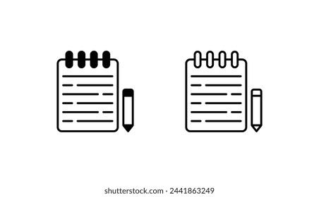 Notes icon design with white background stock illustration
