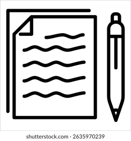 Notes Icon Element For Design
