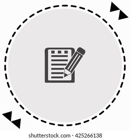 Notes icon Flat Design. Isolated Illustration.