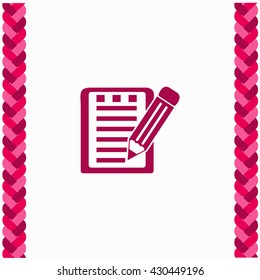 Notes icon Flat Design. Isolated Illustration.