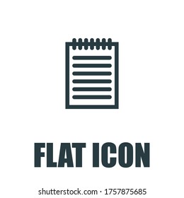 notes icon. Flat illustration isolated vector sign symbol