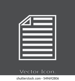 Notes icon isolated sign symbol and flat style for app, web and digital design. Vector illustration.