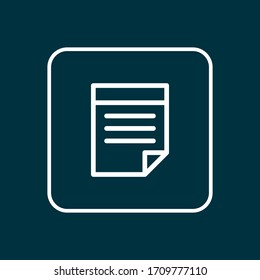 Notes icon line symbol. Premium quality isolated paper element in trendy style.