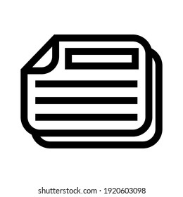 icono de notas o logotipo símbolo de signo aislado ilustración vectorial - iconos vectoriales de estilo negro de alta calidad
