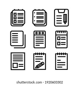 notes icon or logo isolated sign symbol vector illustration - Collection of high quality black style vector icons

