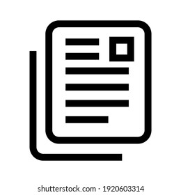 icono de notas o logotipo símbolo de signo aislado ilustración vectorial - iconos vectoriales de estilo negro de alta calidad
