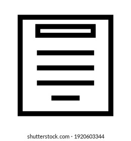icono de notas o logotipo símbolo de signo aislado ilustración vectorial - iconos vectoriales de estilo negro de alta calidad
