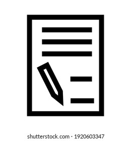 icono de notas o logotipo símbolo de signo aislado ilustración vectorial - iconos vectoriales de estilo negro de alta calidad
