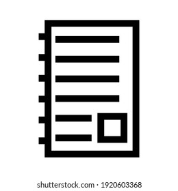 notes icon or logo isolated sign symbol vector illustration - high quality black style vector icons
