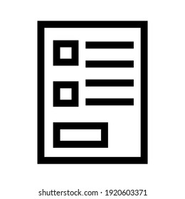 icono de notas o logotipo símbolo de signo aislado ilustración vectorial - iconos vectoriales de estilo negro de alta calidad

