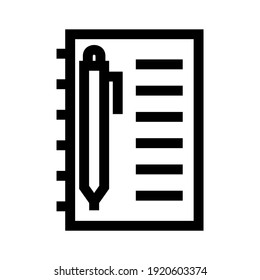 icono de notas o logotipo símbolo de signo aislado ilustración vectorial - iconos vectoriales de estilo negro de alta calidad
