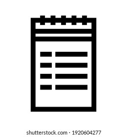 notes icon or logo isolated sign symbol vector illustration - high quality black style vector icons
