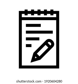 notes icon or logo isolated sign symbol vector illustration - high quality black style vector icons
