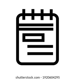 icono de notas o logotipo símbolo de signo aislado ilustración vectorial - iconos vectoriales de estilo negro de alta calidad
