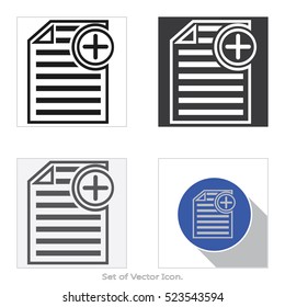 Notes icon. Set of flat style. Vector illustration.
