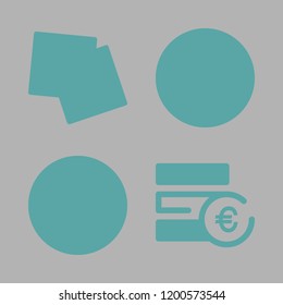 notes icon set. vector set about euro, studying and note icons set.