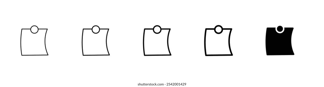 icono de notas Ilustración de contorno simple
