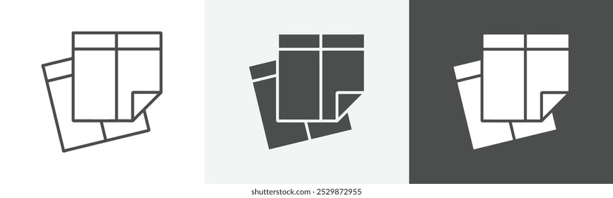 ícone de notas Símbolo em plano de fundo isolado