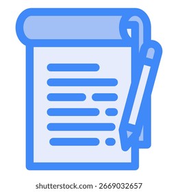 Símbolo de ícone de anotações. Ilustração vetorial.