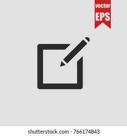 Notes icon in trendy isolated on grey background.Vector illustration.
