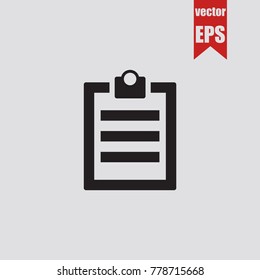 Notes icon in trendy isolated on grey background.Vector illustration.