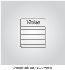 Notes icon vector