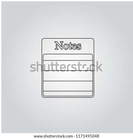 Notes icon vector Stock photo © 