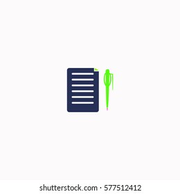 Notes  icon Vector design. Colored illustration.