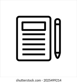 Notes icon vector graphic illustration