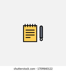 notes icon vector illustrator sign