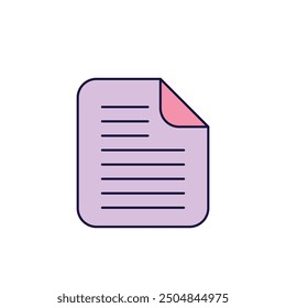notes icon vector. latter icon. paper form