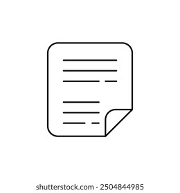 notes icon vector. latter icon. paper form