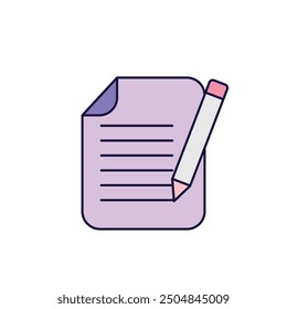 notes icon vector. latter icon. paper form