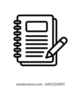 Notes  icon in vector. Logotype
