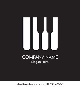 notes icon vector with piano